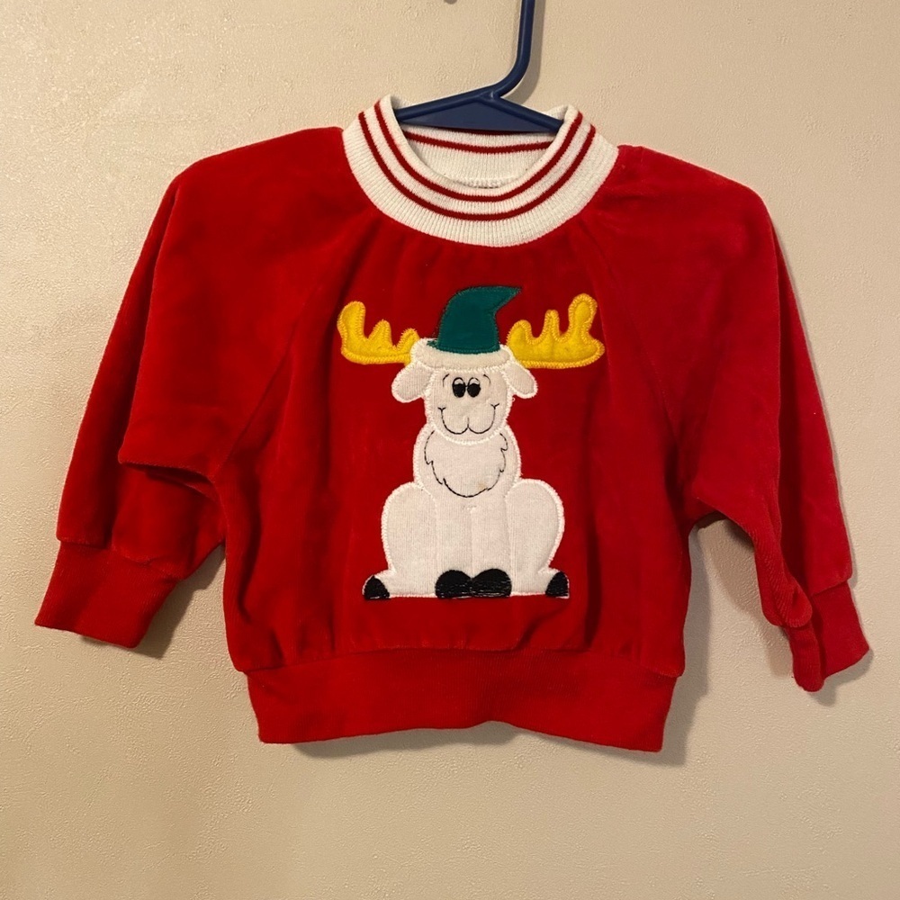 Vintage Bullfrog reindeer sweater size 18mo
